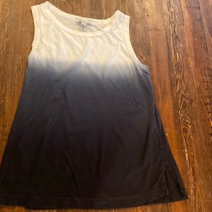 Allison Joy white fade to black tank from Evereve size xs